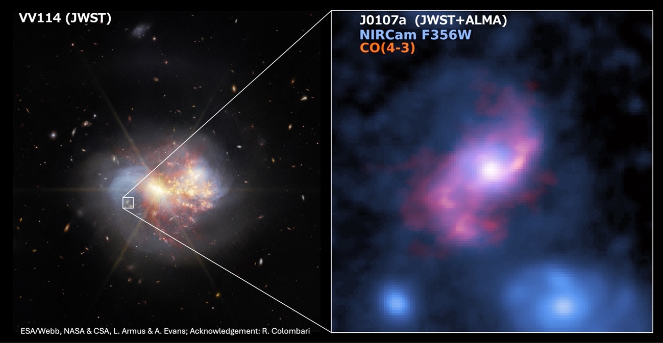 A fierce storm in a giant barred spiral galaxy 11 billion years ago