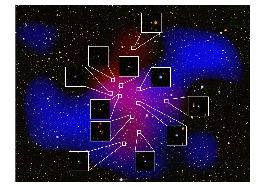 The Giant Supermassive Black Hole Cluster Discovered in the Distant Universe: New Puzzles in the Cosmic Matter Distribution